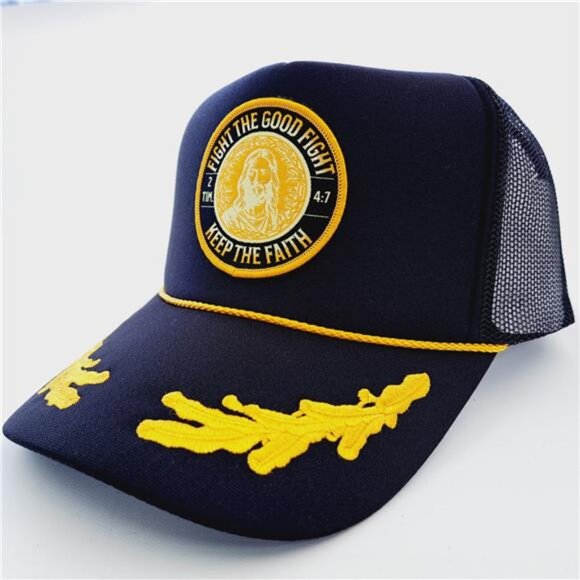 Faith Blessed Christian Jesus Embroidered Patch Foam Trucker Cap Hat Religious - Picture 2 of 5